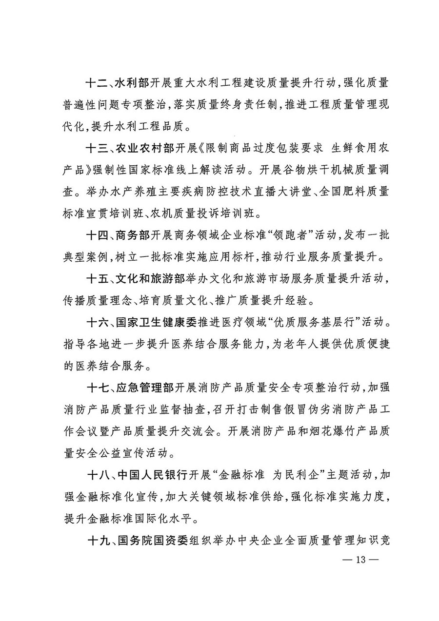 市場監管總局等27個部門發布《關于開展2024年全國&ldquo;質量月&rdquo;活動的通知》國市監質發〔2024〕74號